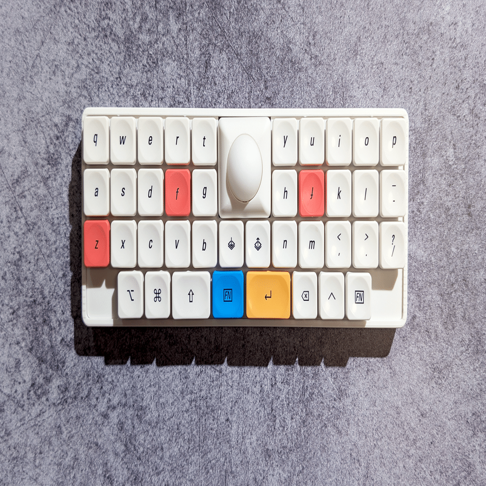 Meteorite40 トラックボール付きホワイトキーボード meteorite40 – コンパクトに理想を詰め込んだ40%キーボード｜はしくれ