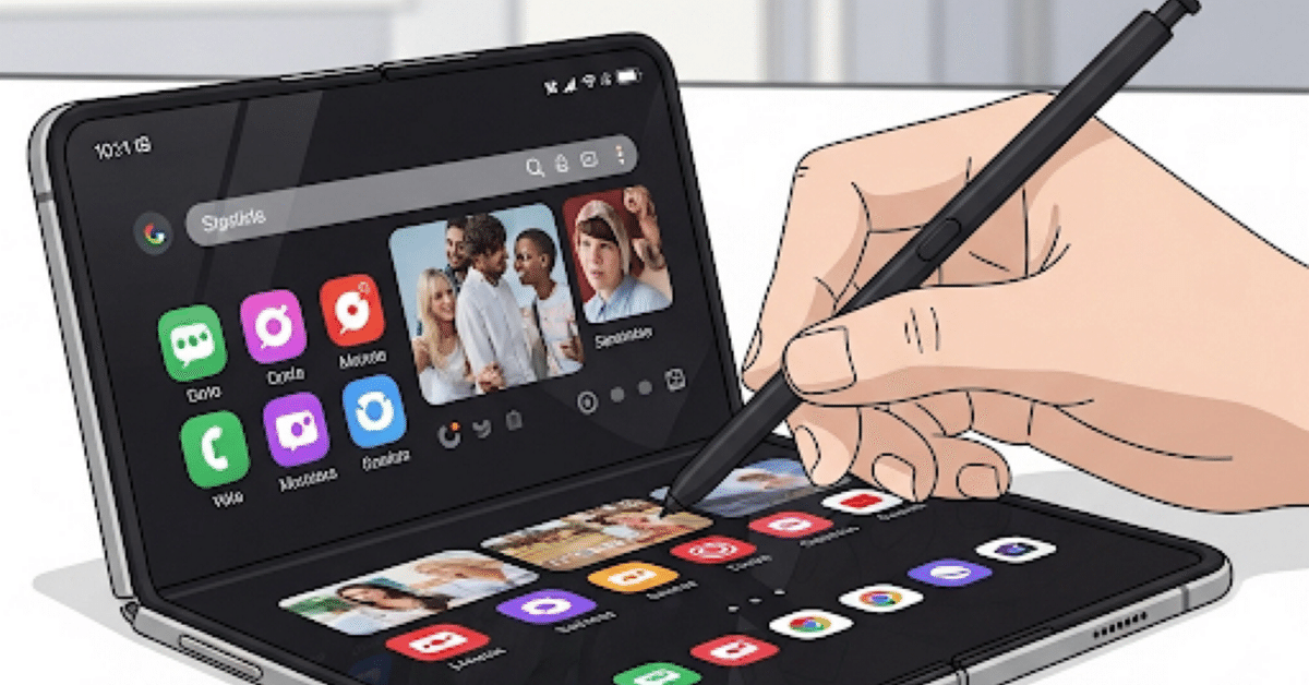 悲報】Galaxy Z Fold7、Sペン非対応… でも大丈夫！大画面をメモ