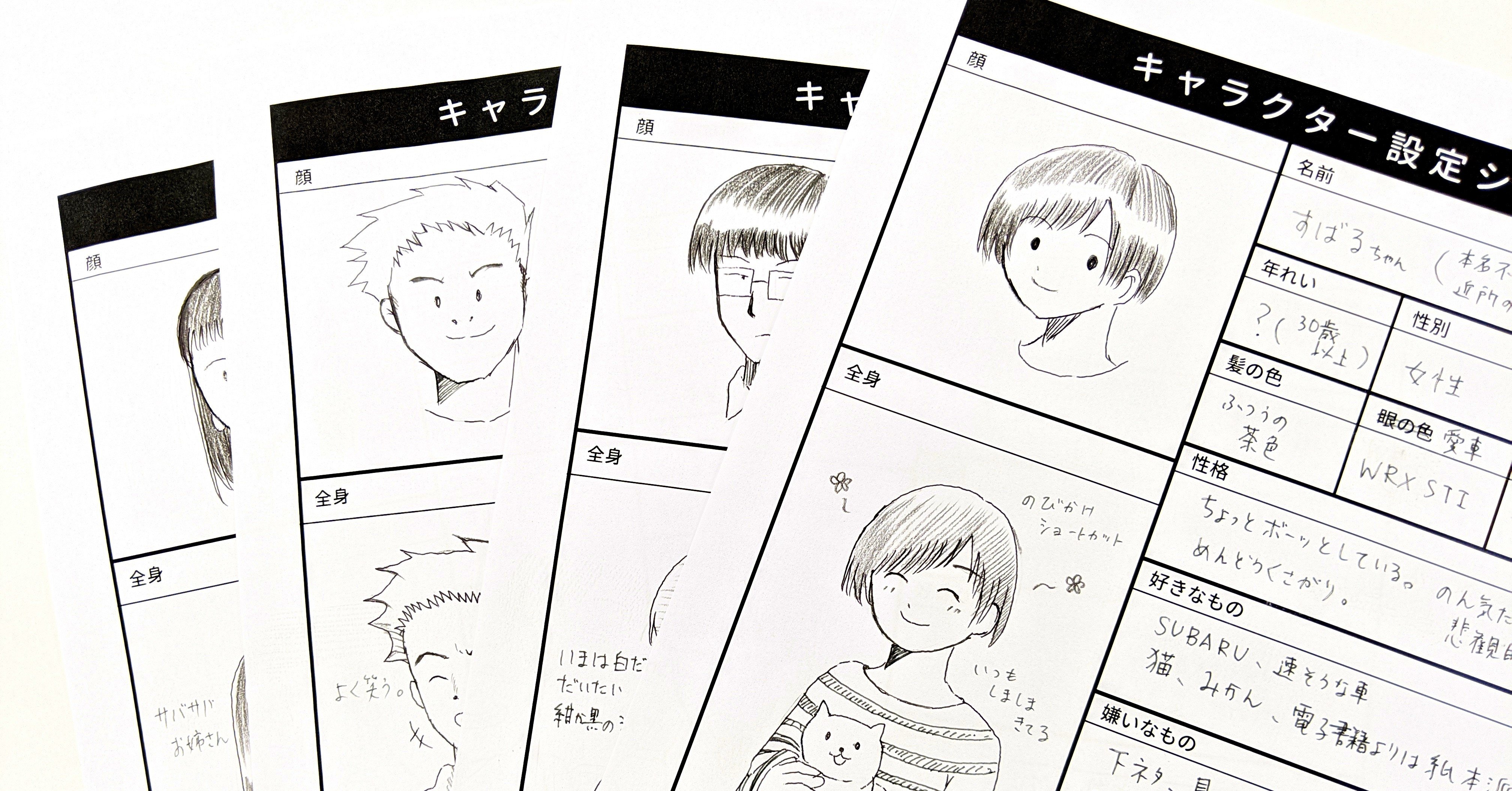 キャラクターシートをつかって 全員スバリストマンガの設定を考えた さかがみあや 茶鏡 Note