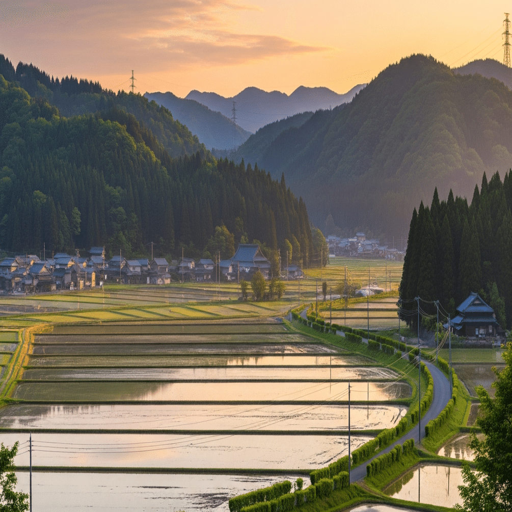 風景写真 Gemini｜田園風景の画像生成｜凍り塩