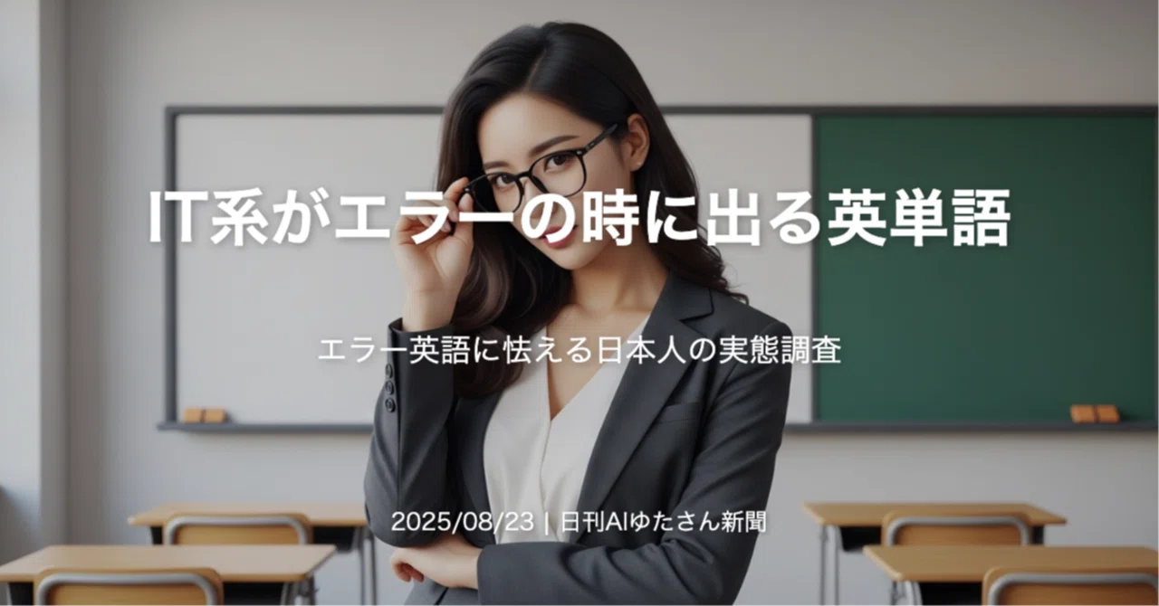 English words that appear during IT errors｜yutapii