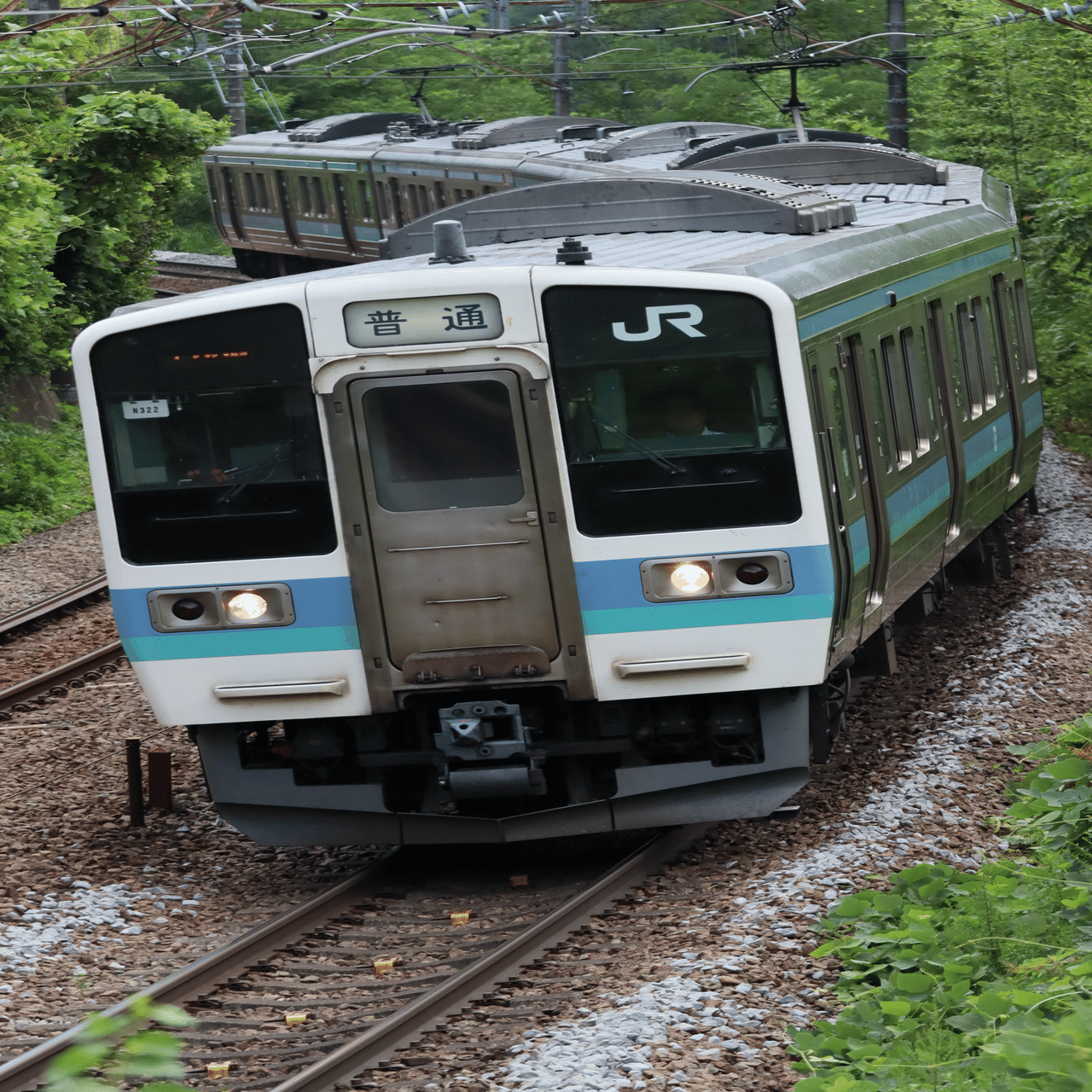 211系N322編成 白幕 終わり｜nagano_color211