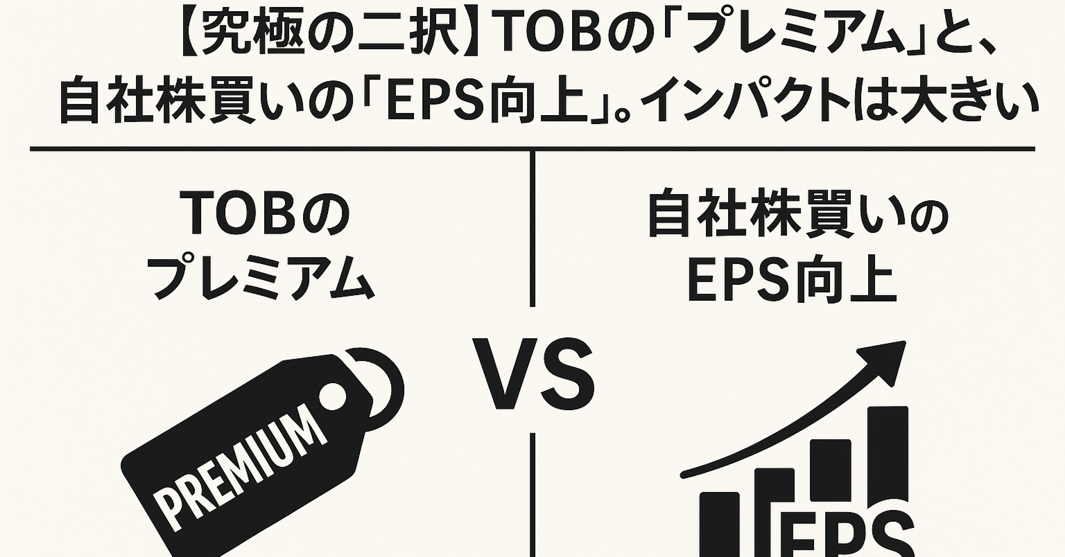 TOBの「プレミアム」と自社株買いの「EPS向上」、投資家へのインパクトはどちらが大きいのか？｜日本個別株デューデリジェンスセンター