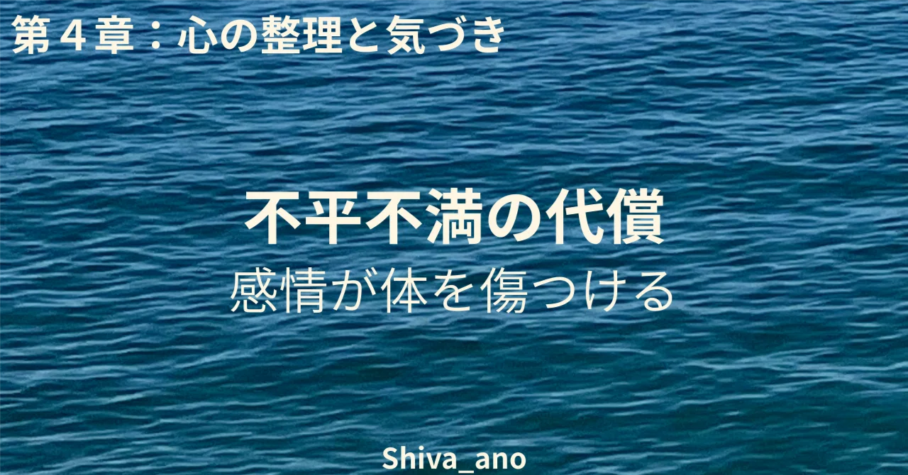 不平不満の代償：感情が体を傷つける｜shiva_ano