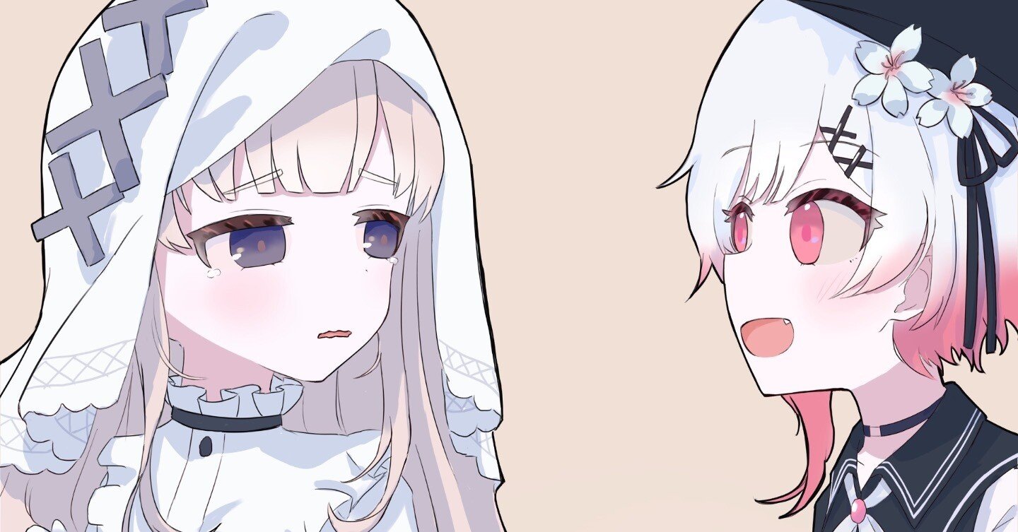 d*2様 まのさば 桜庭エマ 二階堂ヒロ 魔法少女ノ魔女裁判 手描きアナログイラ d*2様 まのさば 桜庭エマ 二階堂ヒロ 魔法少女ノ魔女裁判 手描き