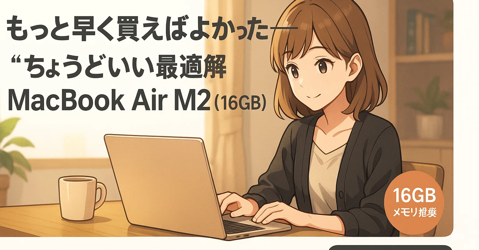 もっと早く買えばよかった…」の声続出！MacBook Air M2 (16GBモデル)が 