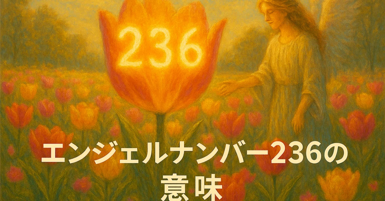 【エンジェルナンバー236の意味】信頼と創造性が愛と物質面の調和を育てる🌸｜Twosouls Reading