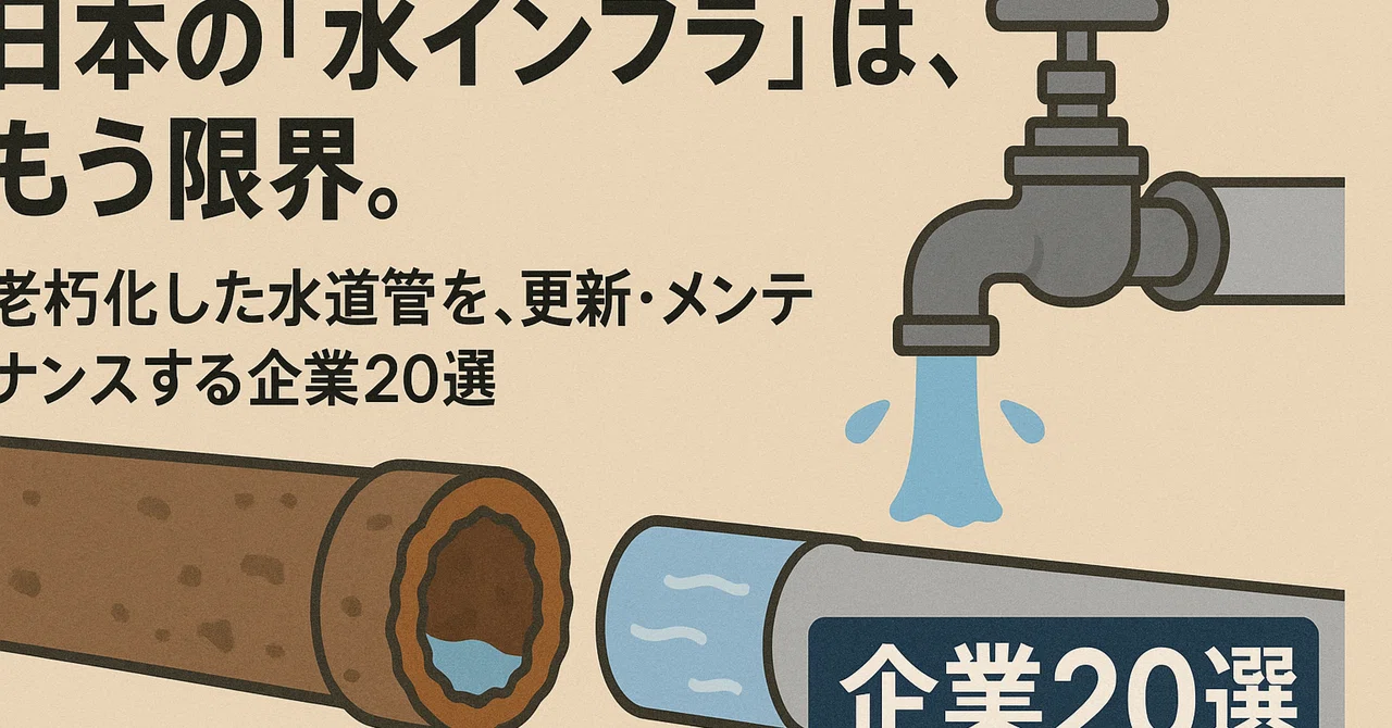 Japan's 'Water Infrastructure' is at its Limit. 20 Companies Updating ...