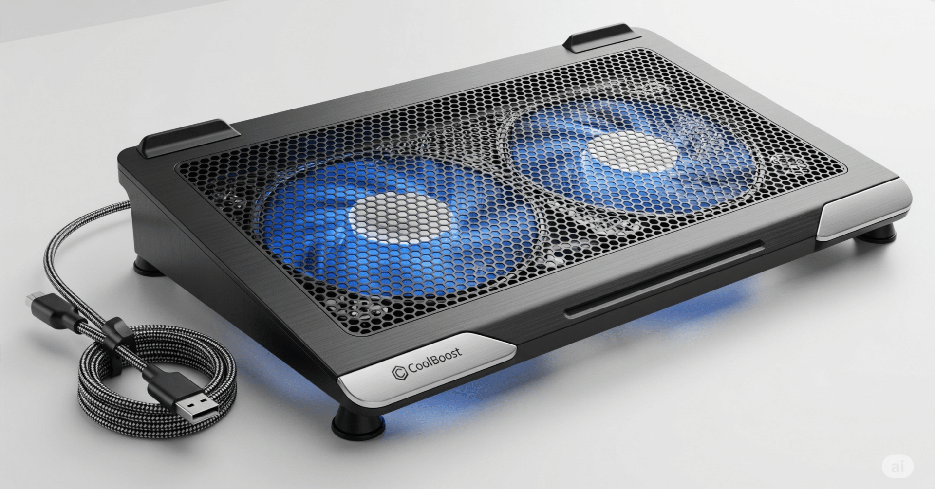 エレコムノートPC用クーラー(高耐久性×極冷) 15.4~17インチ対応