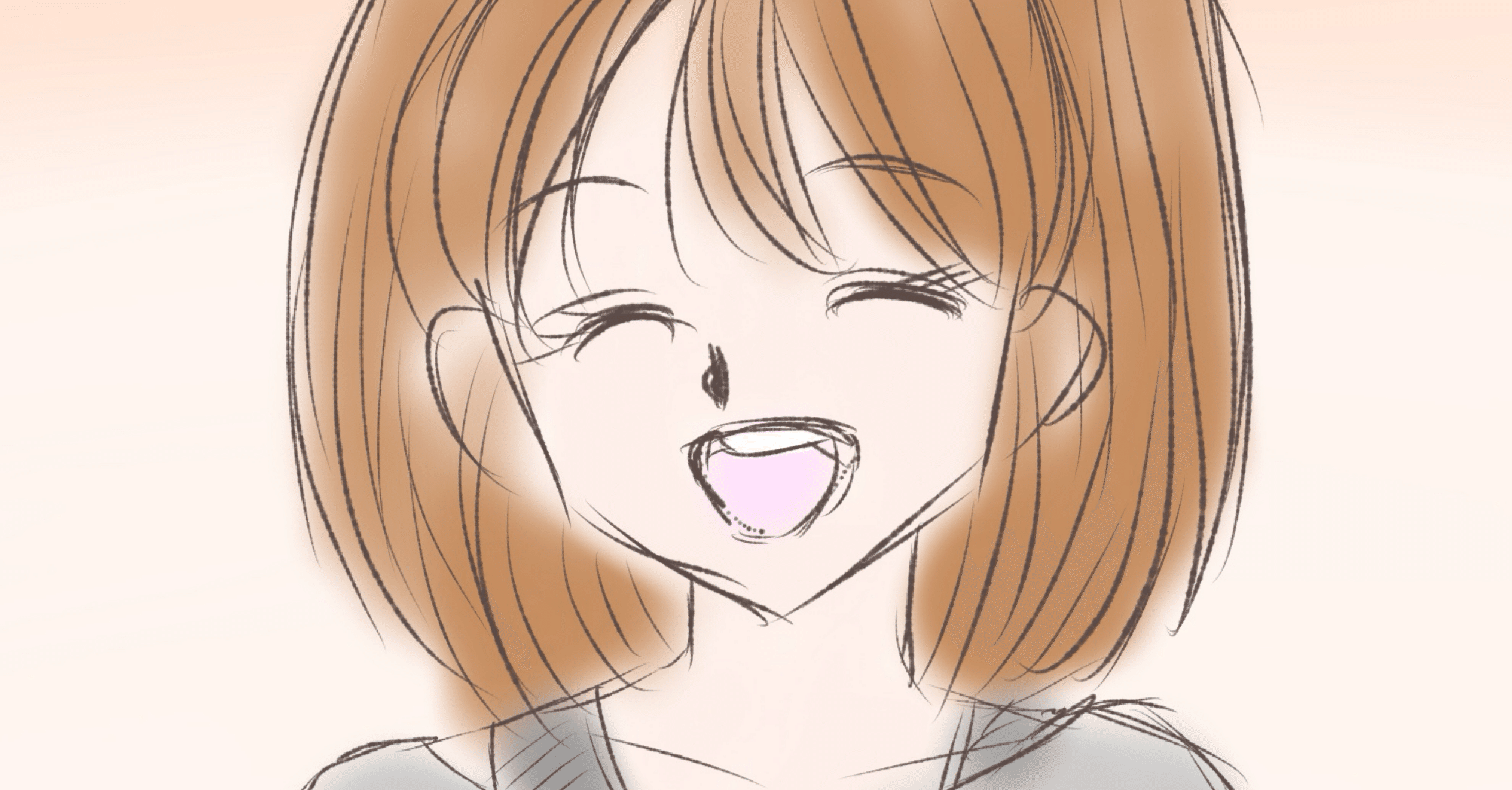 笑顔いっぱいの女の子のイラスト｜ちさ@猫島のクリエイターP.N.燁羅