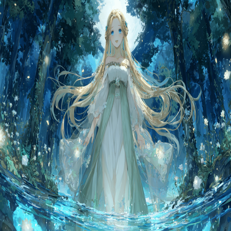 プロンプト無料公開 #001】12星座の乙女：清らかな乙女座【AIイラスト