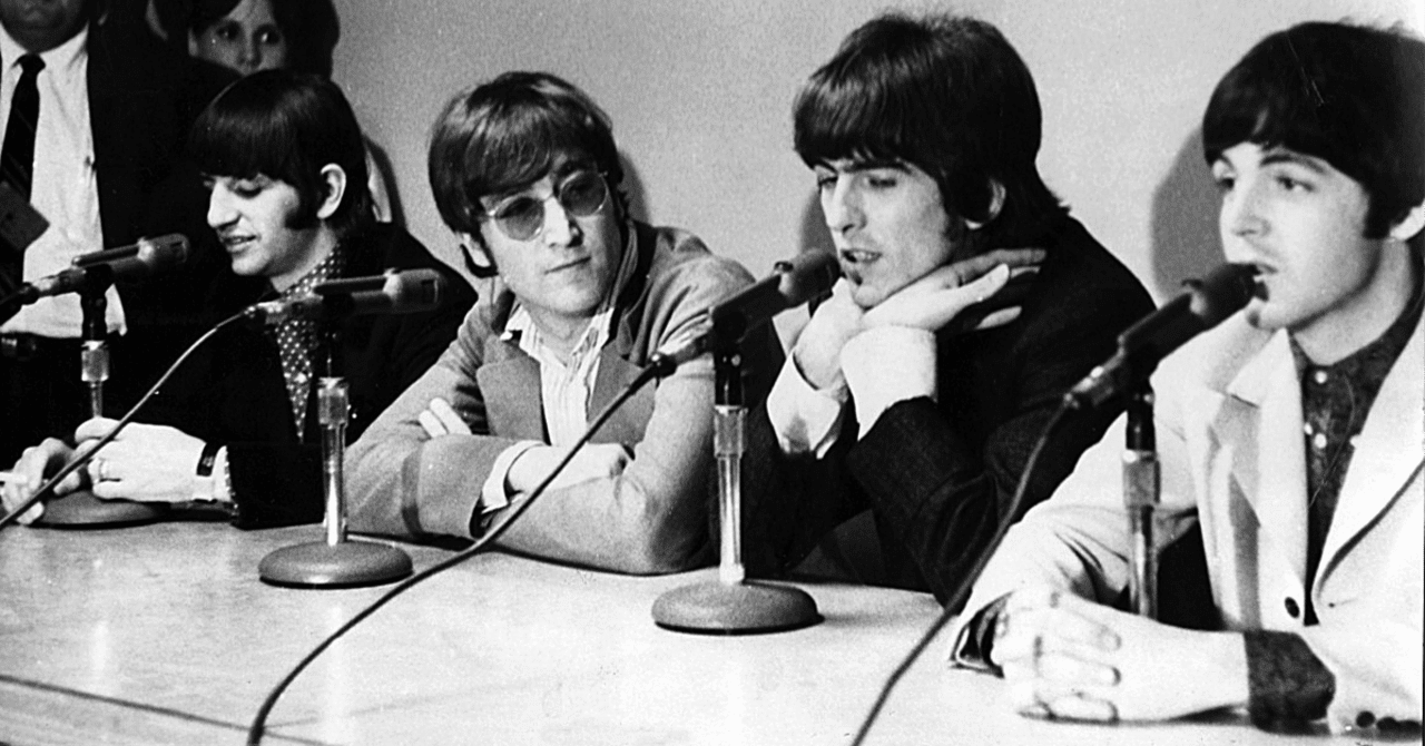 ビートルズ 記者会見 写真 1960年代 アンティーク 必見の価値がある