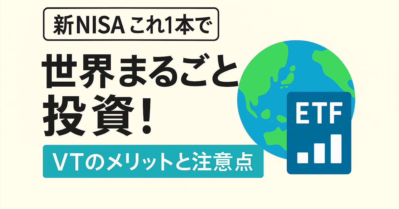 新NISA】これ1本で“世界まるごと投資”！VTのメリットと注意点｜心己介