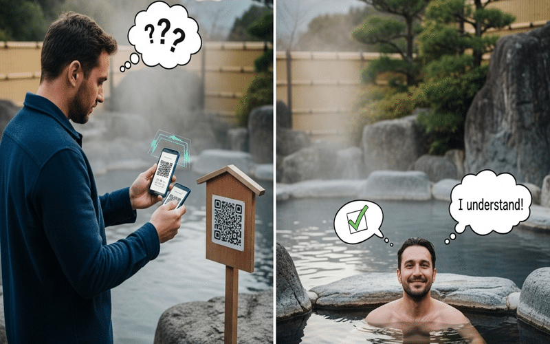 温泉旅館入浴マナー多言語対応