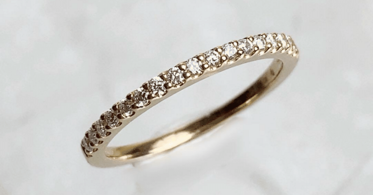 ポンテヴェキオ ダイヤモンド0.14ct リング K18 ハーフ
