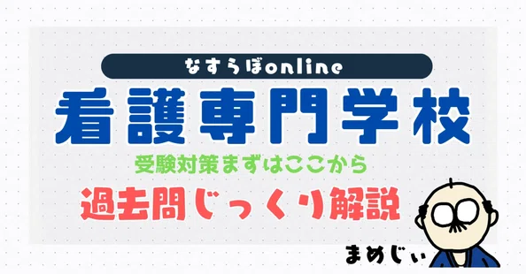 看護専門学校過去問題じっくり解説＠なすらぼonline｜志道正宗（まめじ