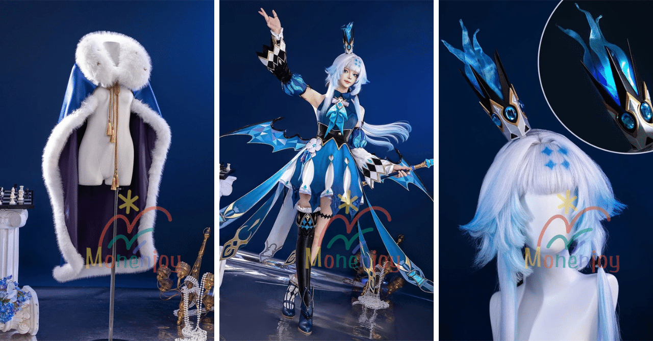 Monenjoy 崩壊スターレイル ケリュドラ コスプレ衣装（発光王冠番＋