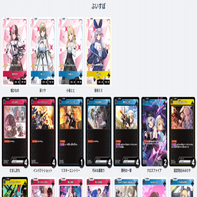 XrossStars】ぶいすぽデッキ紹介(Never Fall型)｜Chloe