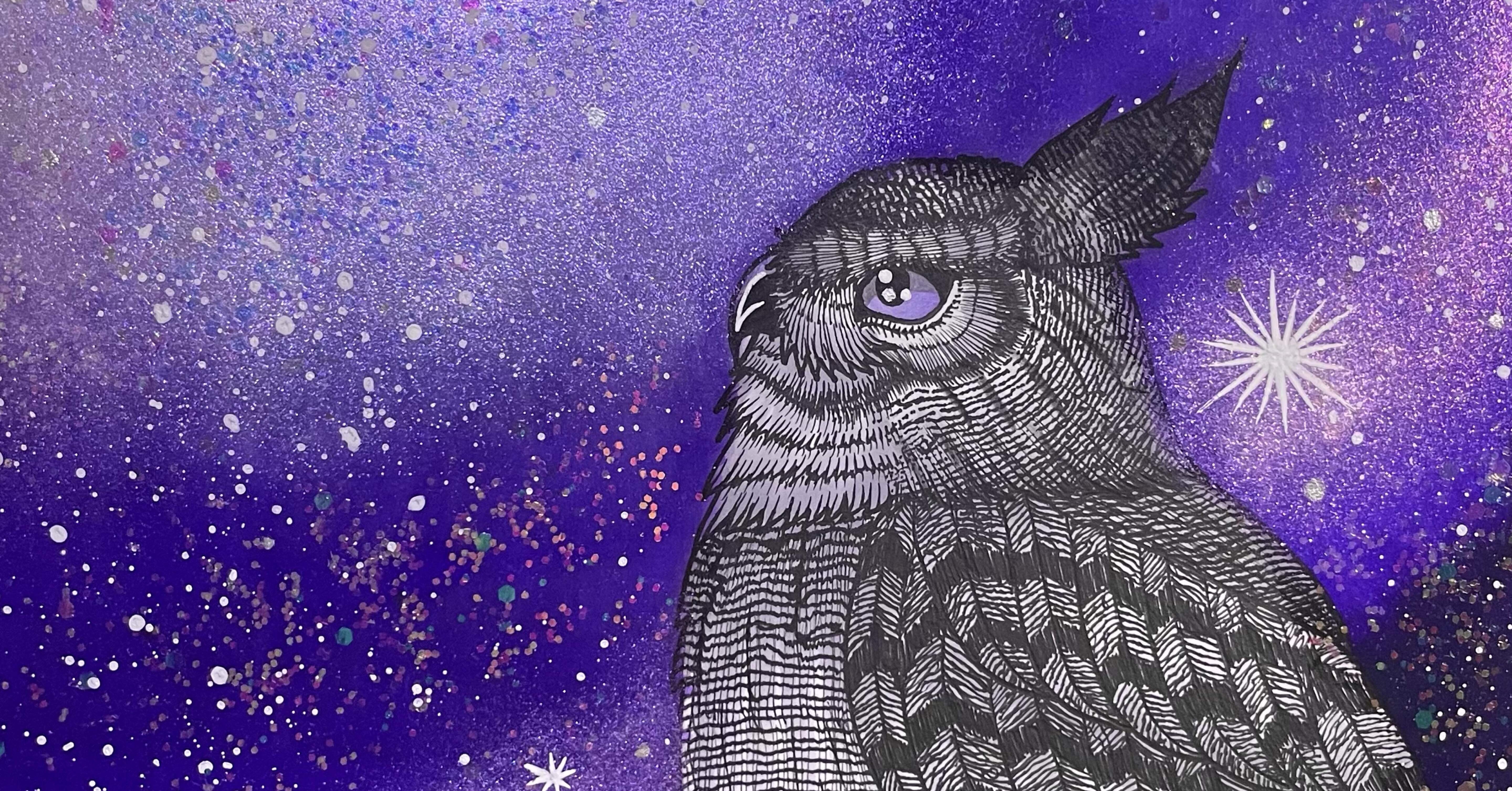 ⭐️フクロウを描く過程⭐️｜フクロウシホ