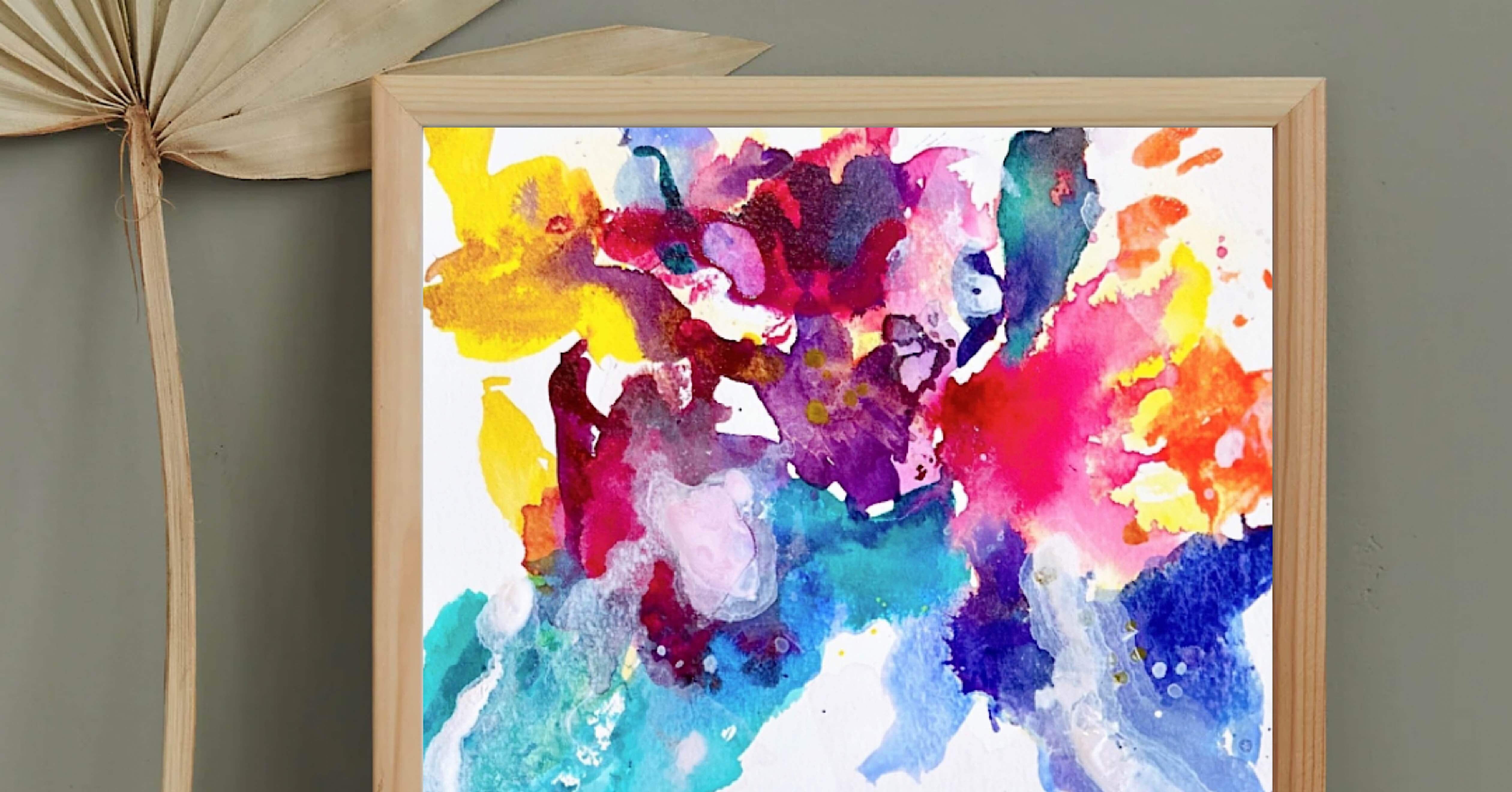 肉筆　mixed media　【抽象画】 半抽象画を描いてます】｜半抽象画を描くアーティスト/齋藤千絵