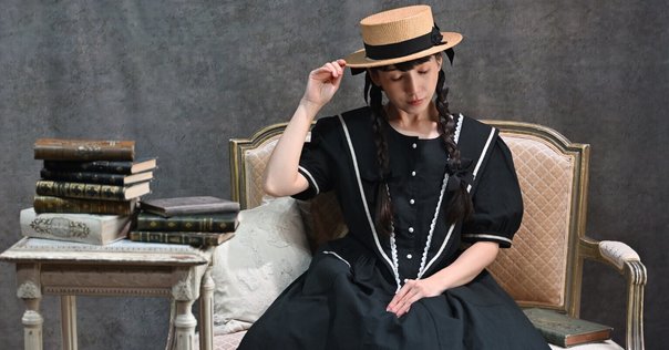 foufou THE DRESS #17 オープンカラーゴールドボタンドレス THE DRESS - waltz - #17】 open collar gold button dress