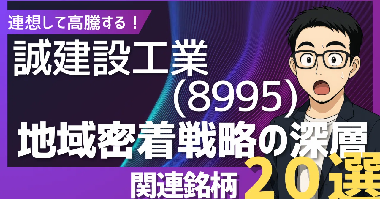 誠建設工業(8995)の急騰に乗り遅れるな！次なる主役候補、関西地盤の