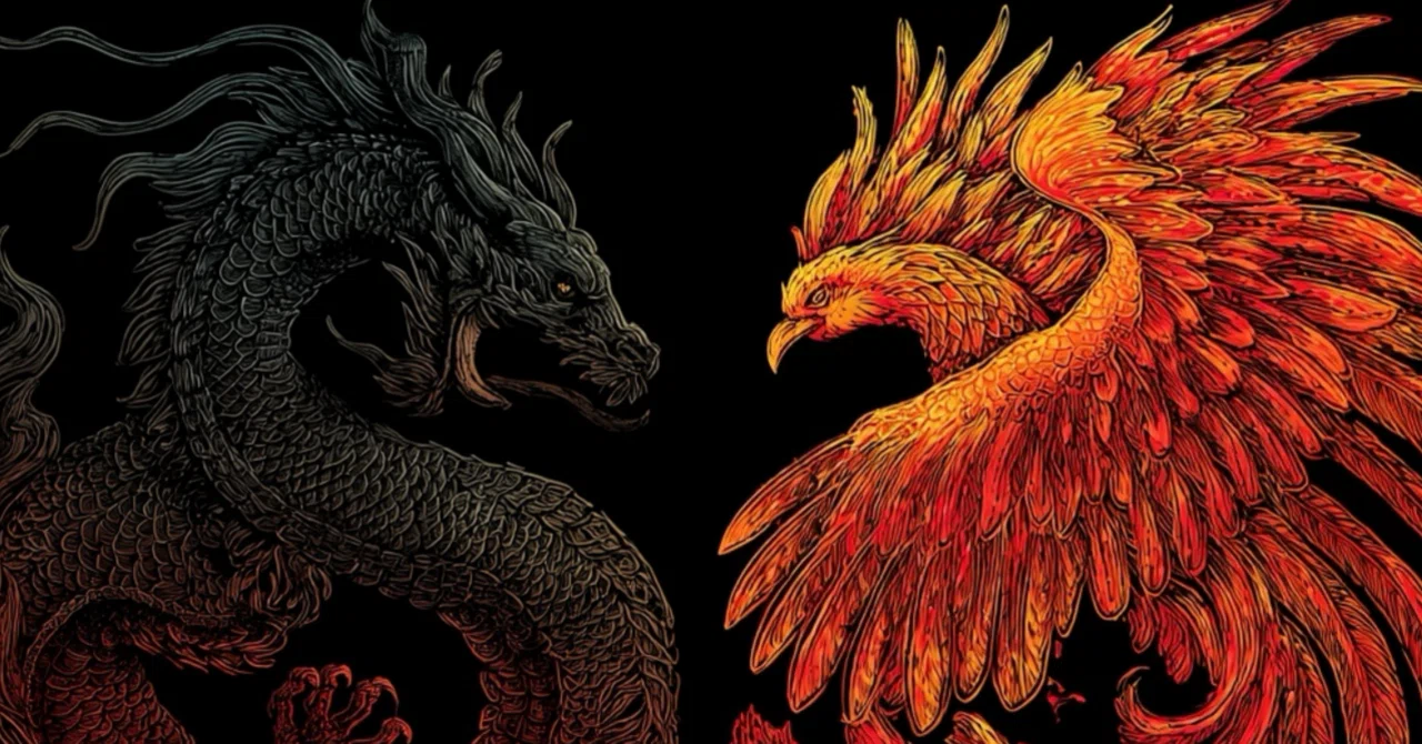 鳳凰&黒龍　鳳凰&金龍 龍と鳳凰の統合」の歌｜YUNAGI_Livia