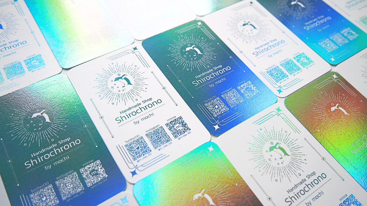 ショップカード（名刺）とアクキーつくってみた｜餅