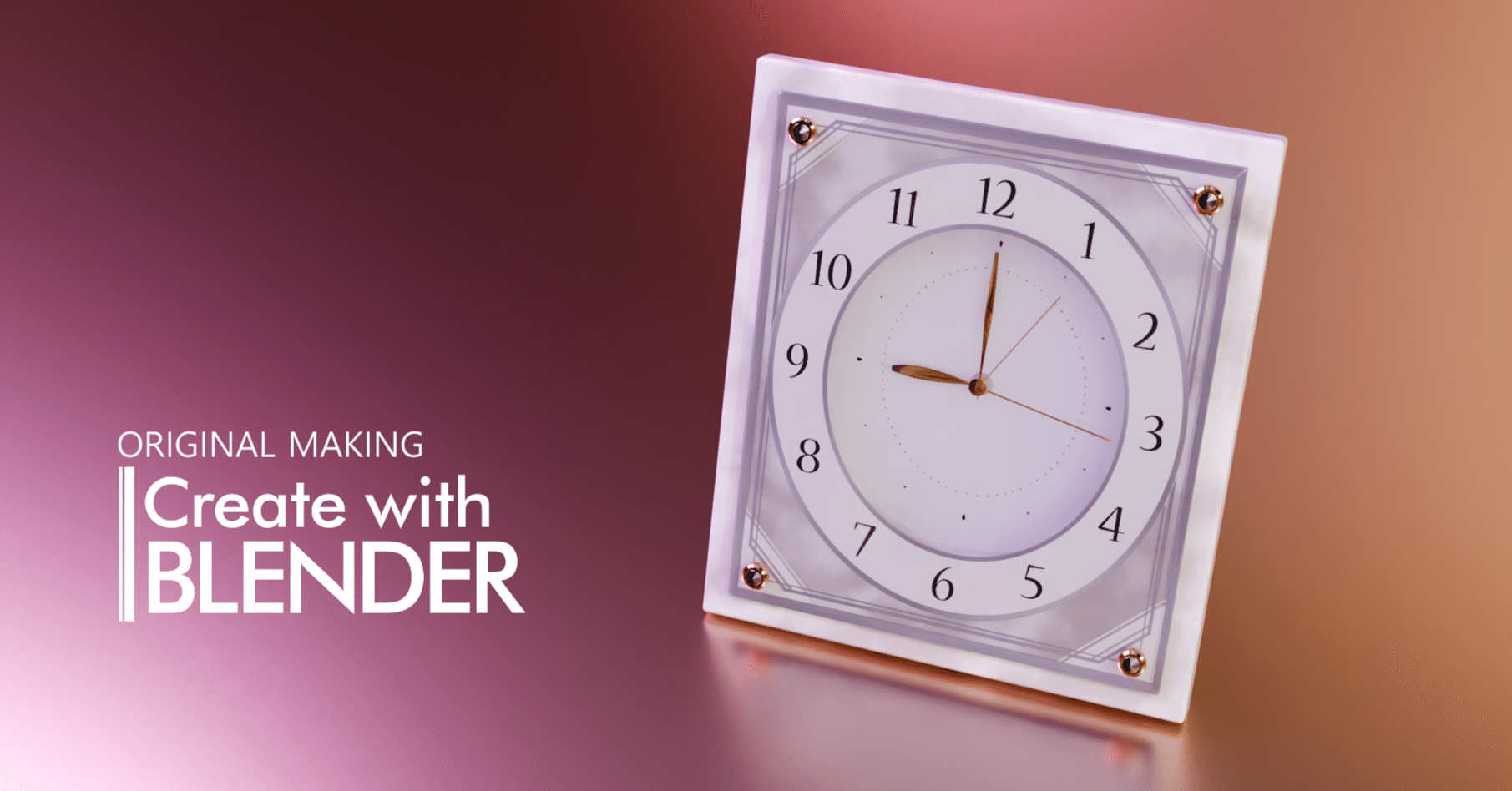Blender】自主制作 置き時計 続き～完成まで｜みやのまこと