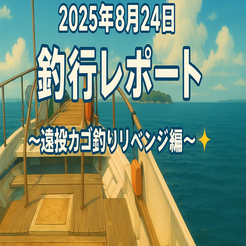🎣 2025年8月24日 釣行レポート〜遠投カゴ釣りリベンジ編〜｜かえる