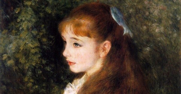 ピエール・オーギュスト・ルノワール 【 レースの帽子の少女 】 高級画集画 ピエール・オーギュスト・ルノワール 【 レースの帽子の少女