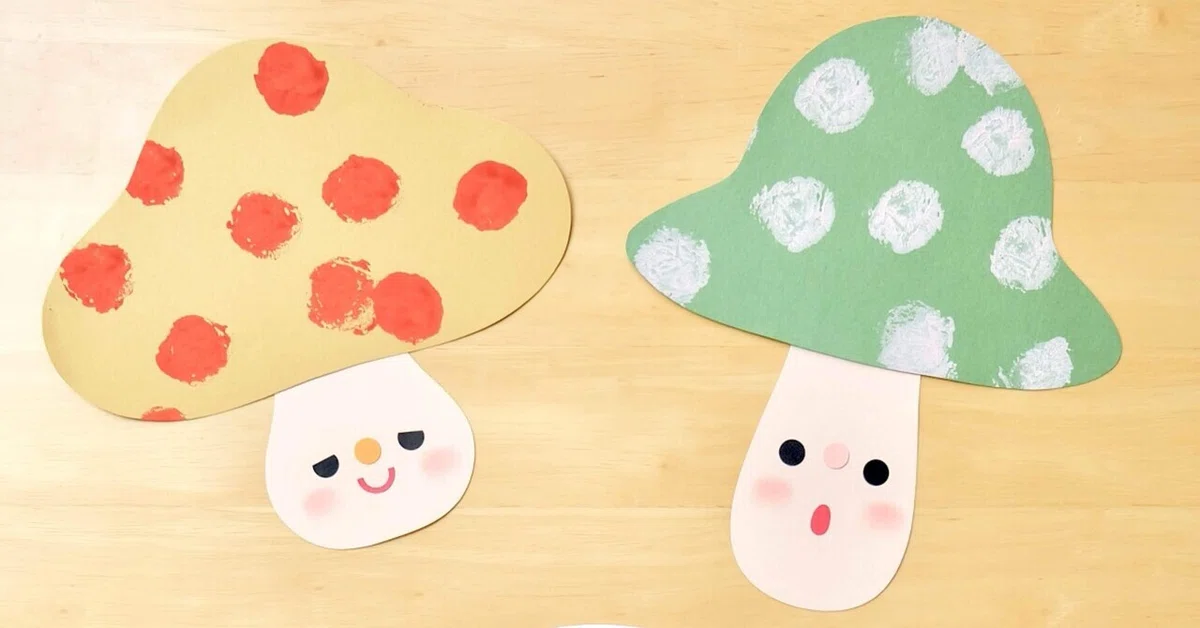 【型紙】イロイロきのこ🍄|まあみ|元保育士の製作アイデア