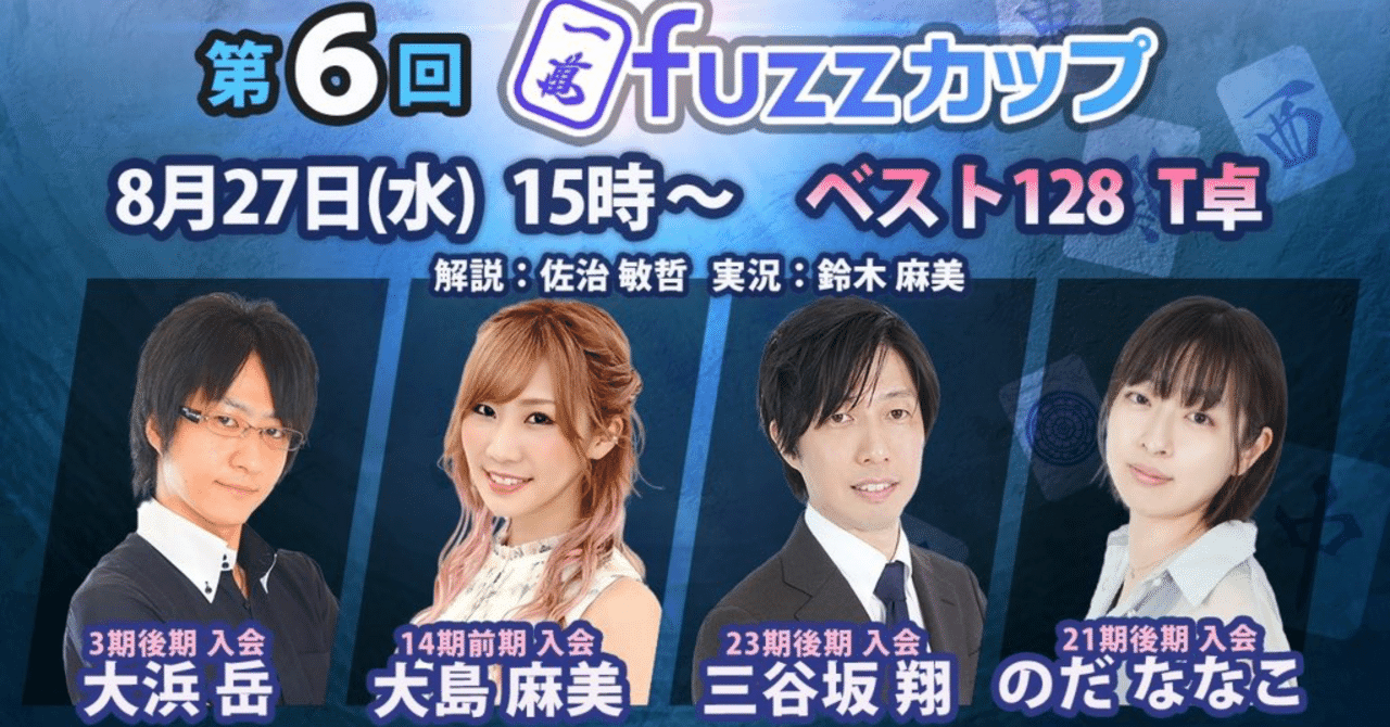第6回fuzzカップ観戦記ベスト128T卓｜日本プロ麻雀協会