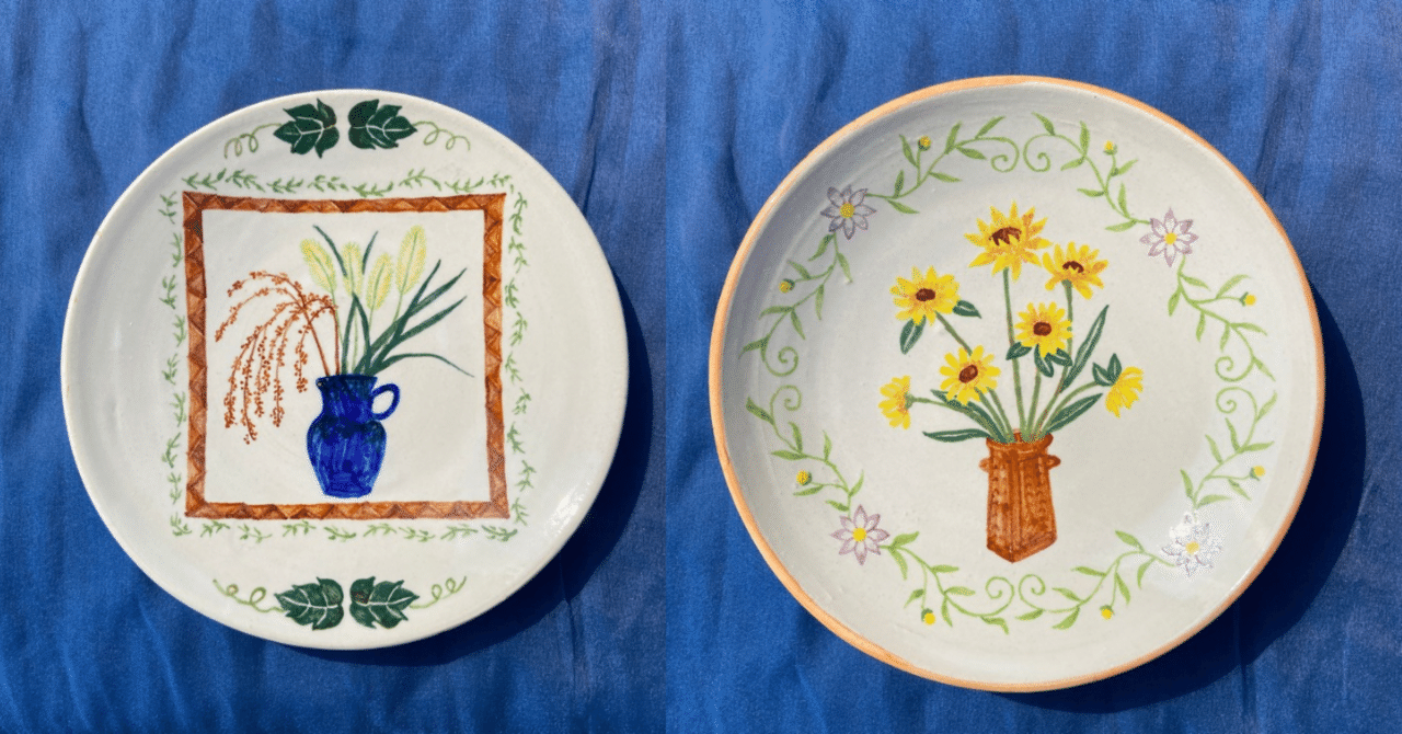 絵付けの小皿 3｜藍菖窯