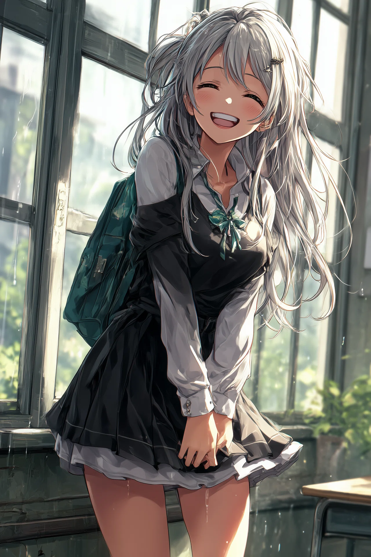 Midjourneyで挑戦！白銀の髪をAIイラストで表現してみた｜スッチー｜AI