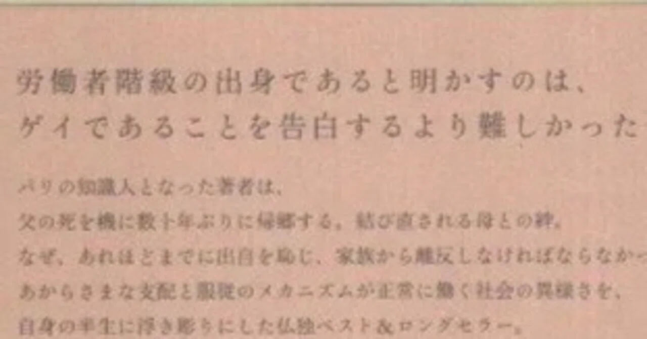 エリボン『ランスへの帰郷』（みすず書房）or Traveller Never Returns