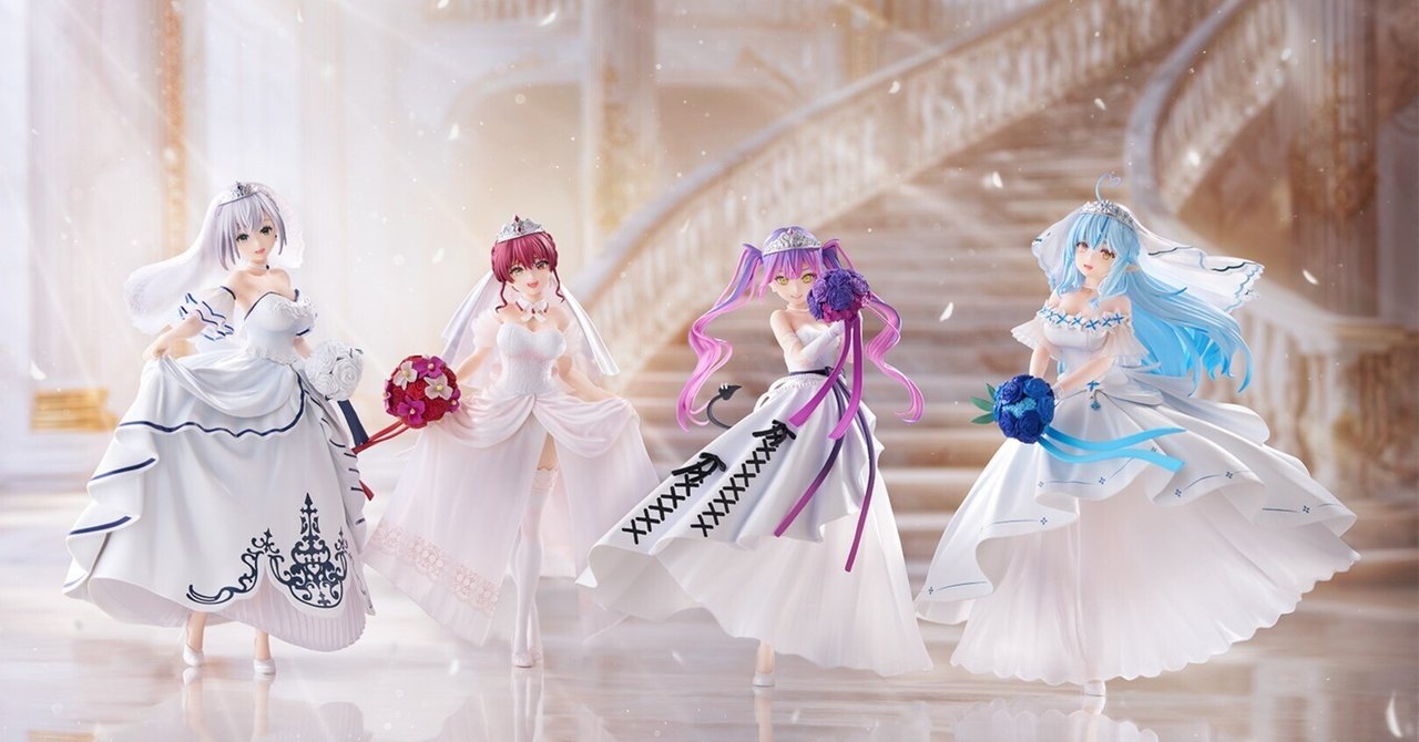 一番くじ ホロライブ 白銀ノエル 宝鐘マリン 雪花ラミィ フィギュア 3種セット ホロライブ】『一番くじ ホロライブ ～Wedding Dress Style