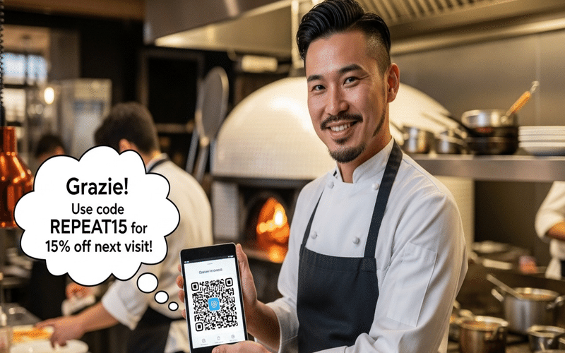 QRコードを使ったクーポン配信システム