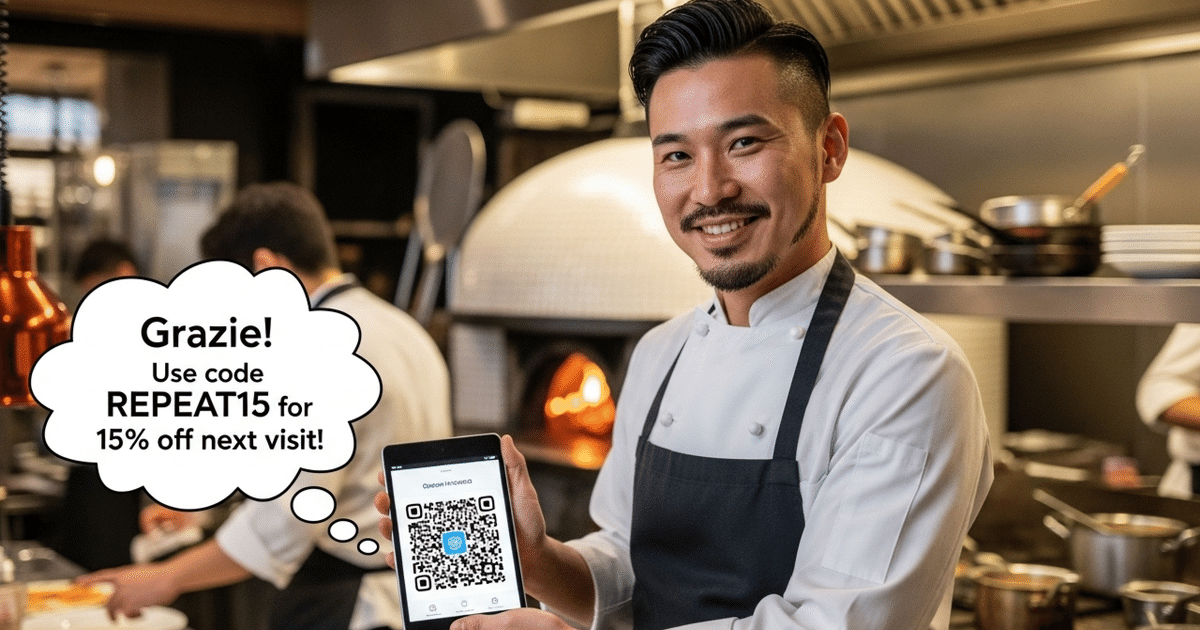 QRコードを使ったクーポン配信システム