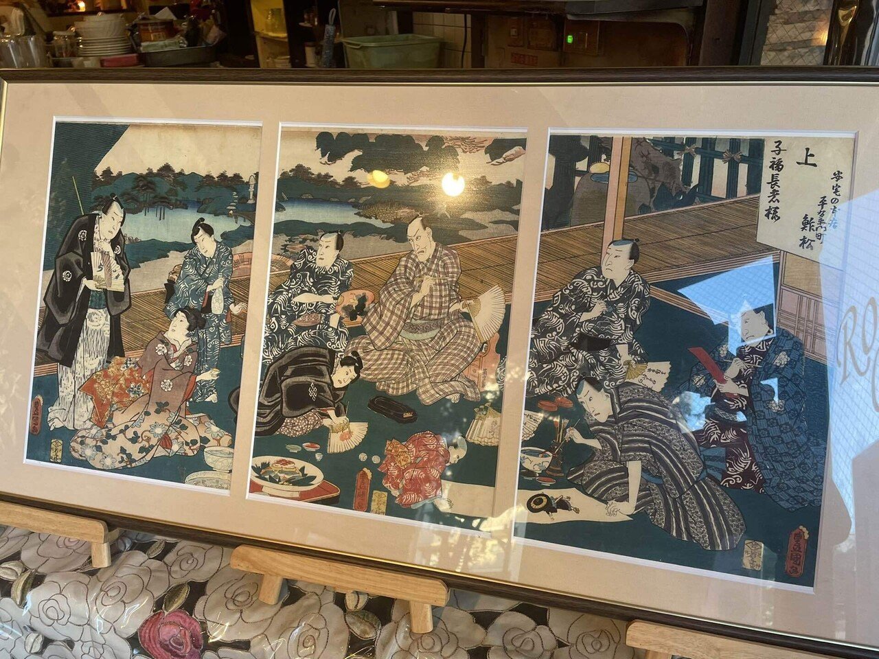 五代目市川海老蔵と息子たちが描かれた貴重な浮世絵が手に入りました