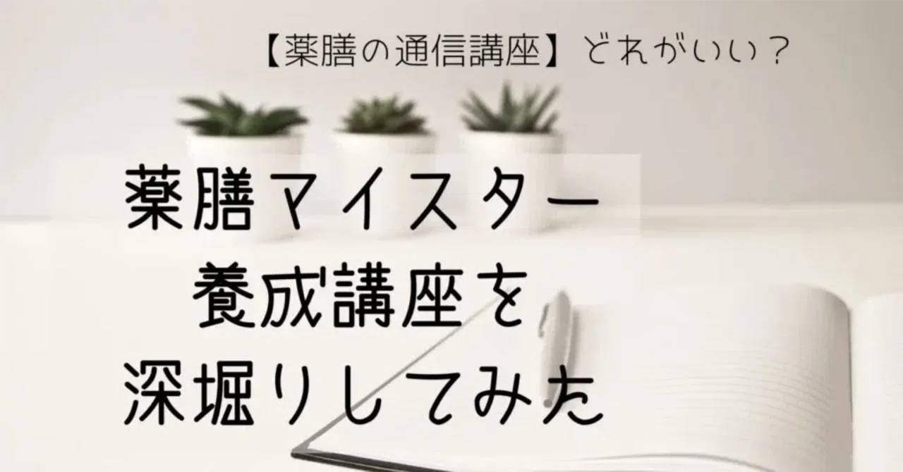 薬膳の通信講座】薬膳マイスター養成講座｜みんと🌿漢方養生管理栄養士