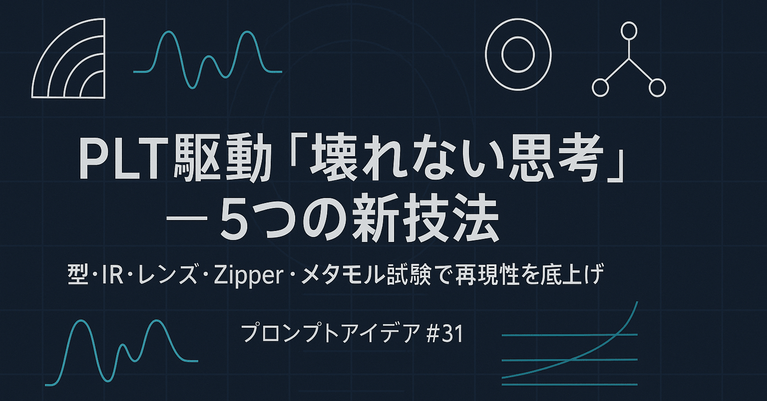 プロンプトアイデア #31 PLT駆動 “壊れない思考” ｜hirokaji