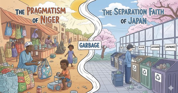 餓えと争いをなくすため、砂漠をゴミで緑化する。「アフリカの