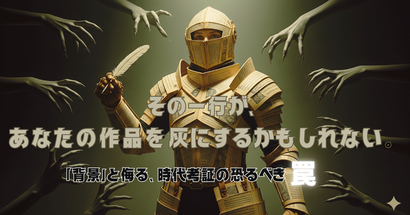 その一行が、あなたの作品を灰にするかもしれない。～「背景」と侮る、時代考証の恐るべき罠～ eyecatch