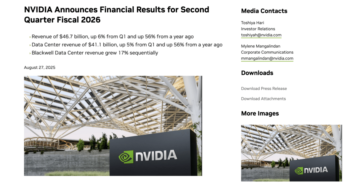 NVIDIA Corporation (NVDA) Q2 2026 Earnings Call Transcript