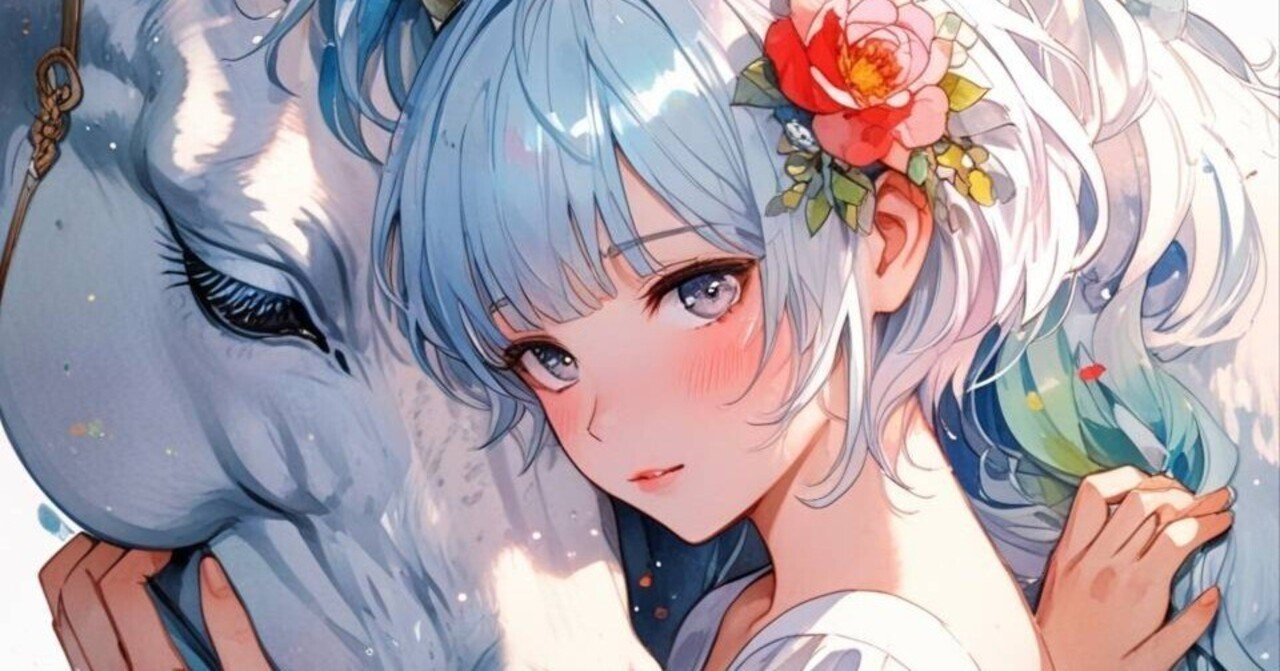 ユニコーンと乙女【画像生成練習帳】｜なぎ🍀