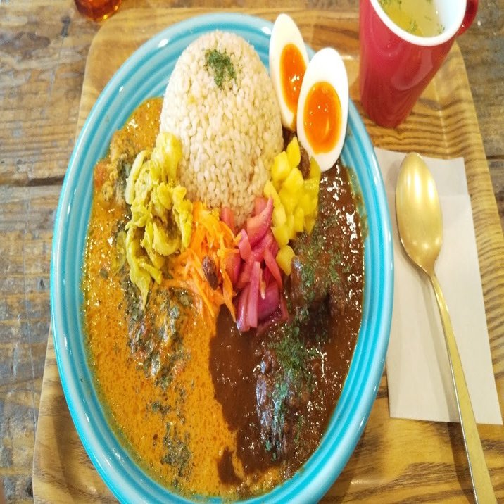 新潟万代ランチ 万代シテイのおしゃれカフェ マテリアルカフェ で本格カレーランチ あおいのたべもの日記 Note