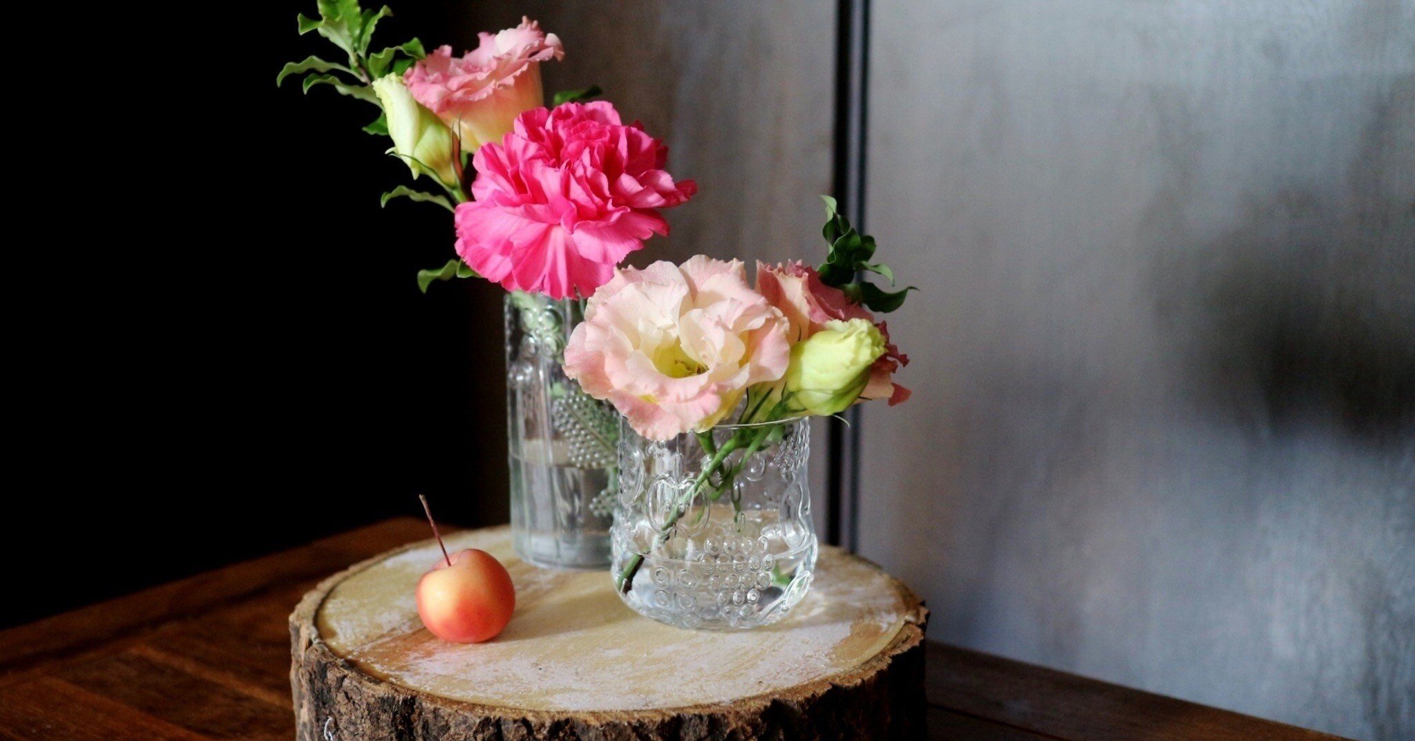 公開レッスン 身近なグラスを花瓶に トルコキキョウ デザイナー Satori Hanaike はないけ Note