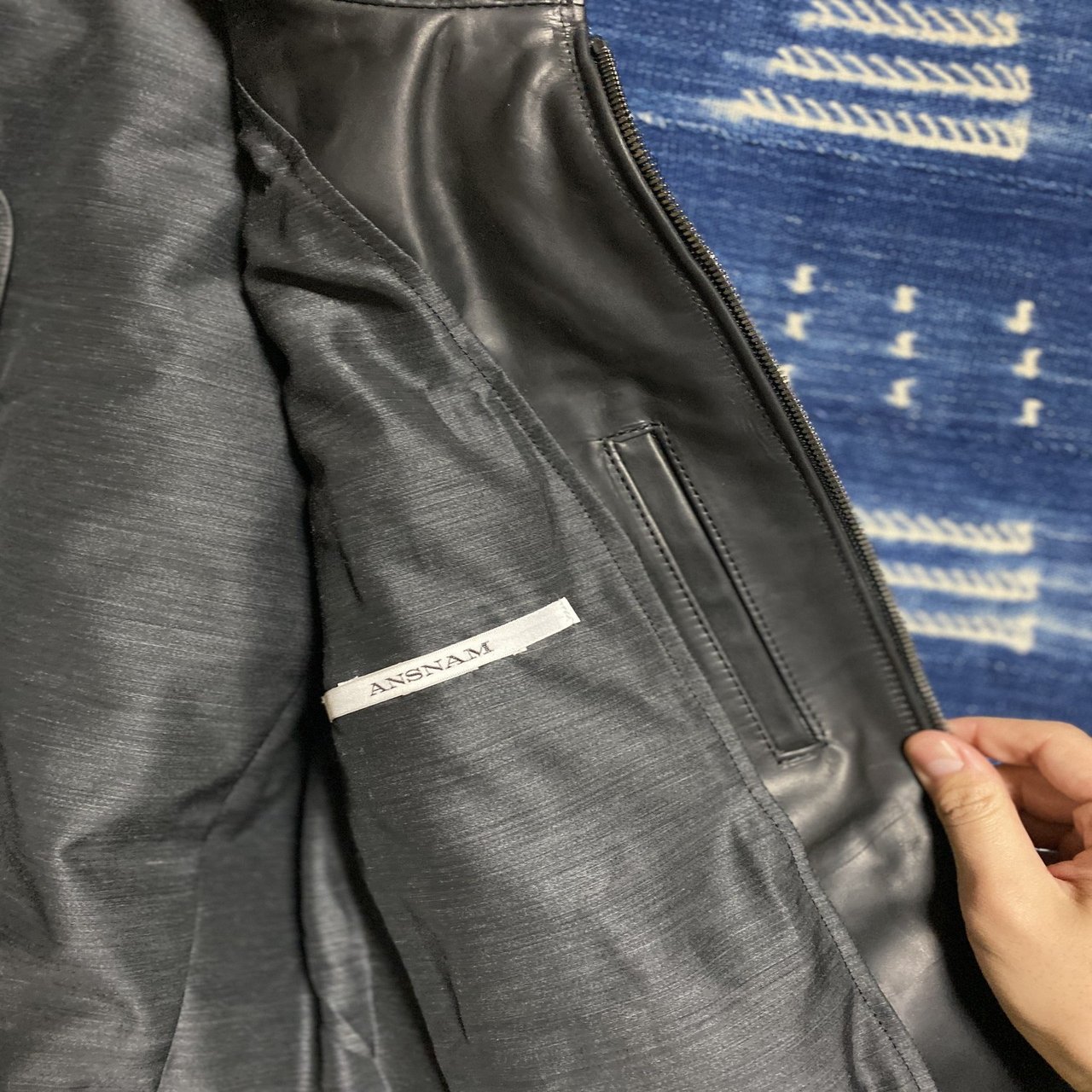 (最終価格)Ansnam アンスナム　レザージャケット　サイズ02 ANSNAM / アンスナム | Modelist Leather riders jacket / モデリスト