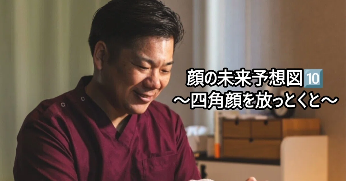 顔のタイプ別未来予想図⑩四角顔を放っとくと?|いまモン@三重ファミリアくわな鍼灸院